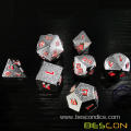 Bescon Shiny Silver-Ore Lode Solid Metal Dice Set